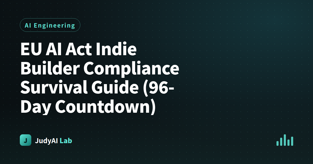 EU AI Act Indie Builder Compliance Survival Guide (96-Day Countdown)