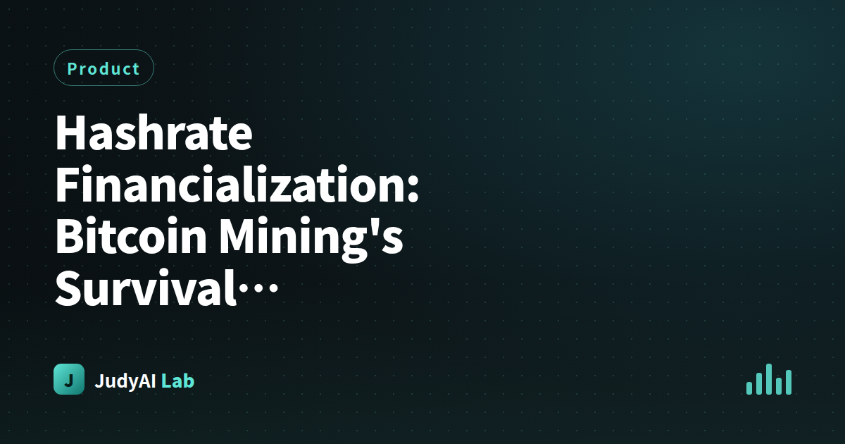 Hashrate Financialization: Bitcoin Mining's Survival Transformation from Mining to Wall Street