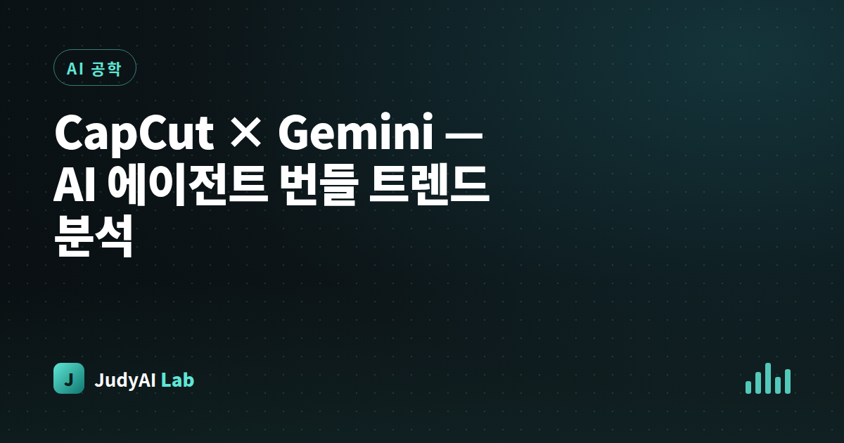 CapCut × Gemini — AI 에이전트 번들 트렌드 분석